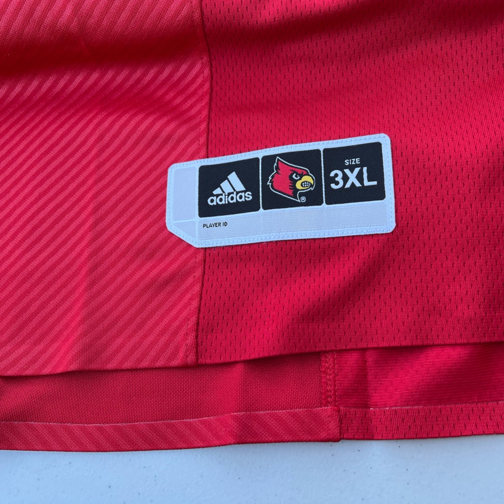 $120 adidas Louisville Cardinals Authentic Football Jersey men shirt top 3XL - Picture 3 of 4